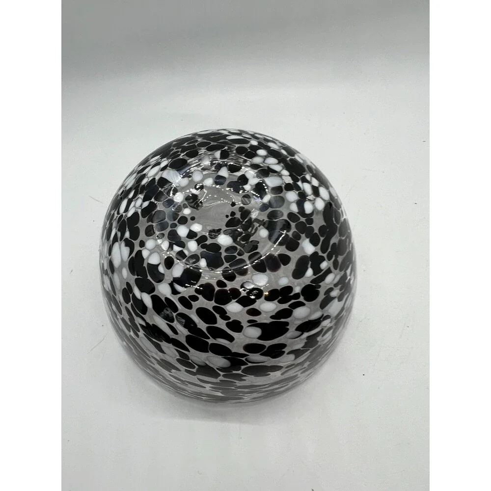 TAG Black Confetti Bowl (G10006) glass white  art glass small candy decor